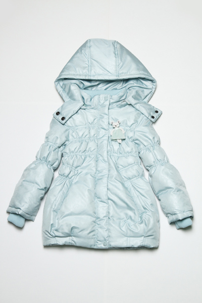 Girl's woven hood padded jacket