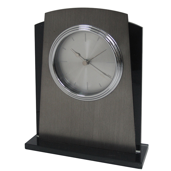 Metal and Glass Table Clock
