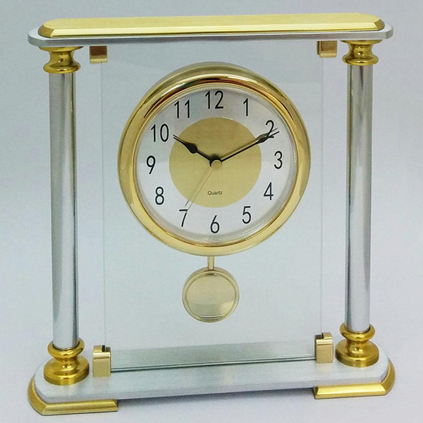 Metal Clock with Pendulum