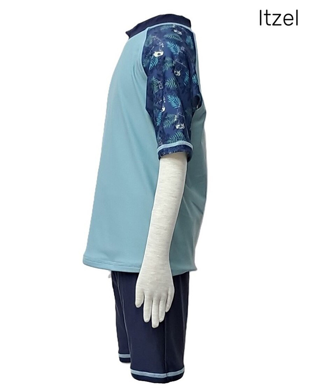 Short Sleeve Two Piece Beachwear