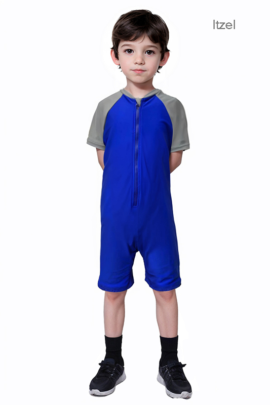 Short Sleeve Half Zip One Piece Rashguard