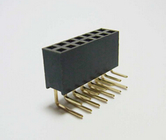 2.54mm female socket right angle PBT 1u'' gold