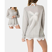 Ladies Cashmere Intarsia Sweater