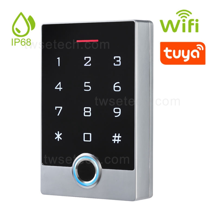 Tuya APP Access Control System Waterproof Fingerprint Access Controller Metal RFID Card Keypad WIFI