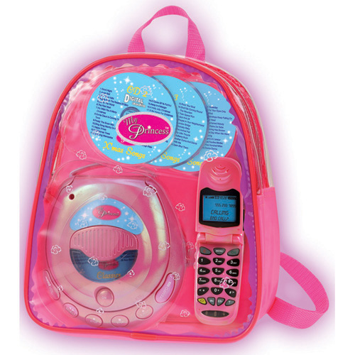GIRLS BACK PACK SET W/ CD PLAYER & PHONE