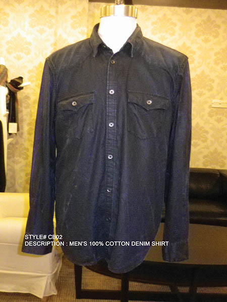 Men's 100% Cotton Denim Shirt
