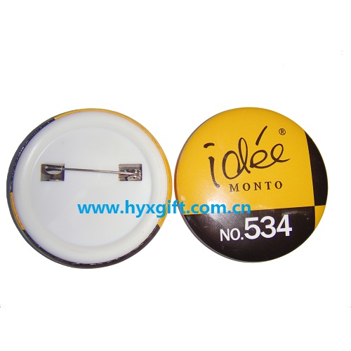 We Make Custom Metal Glittery Pin Badge