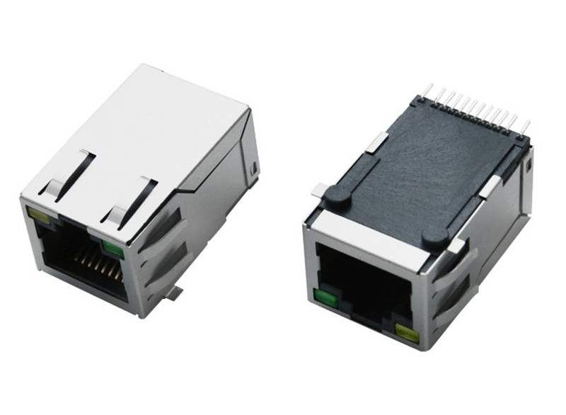 100/1000base-tx Magnetic Rj45 Modular Jacks, Tab-up, Smt Type