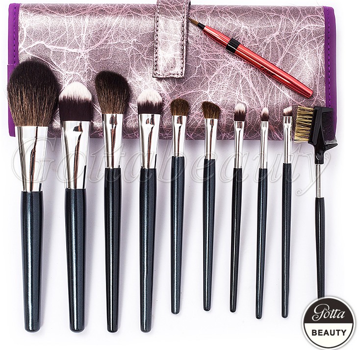 11 Piece Love Chocolate Makeup Brush Set