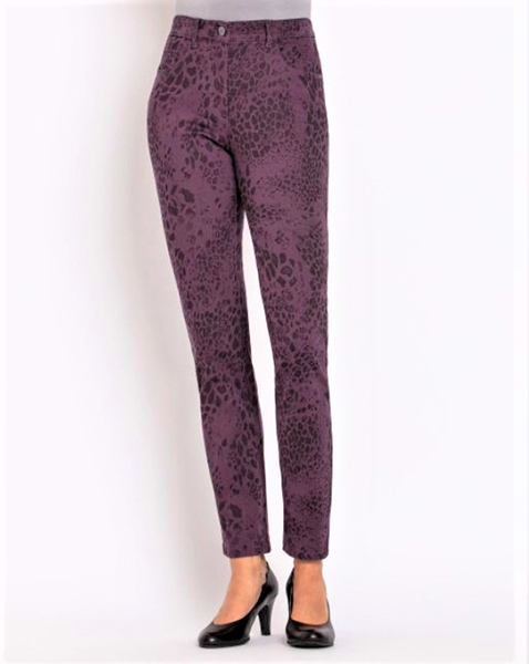 Ladies Woven Trousers with Print,JF939 