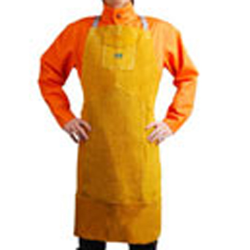 Golden Leather Chest Protective Bib Apron