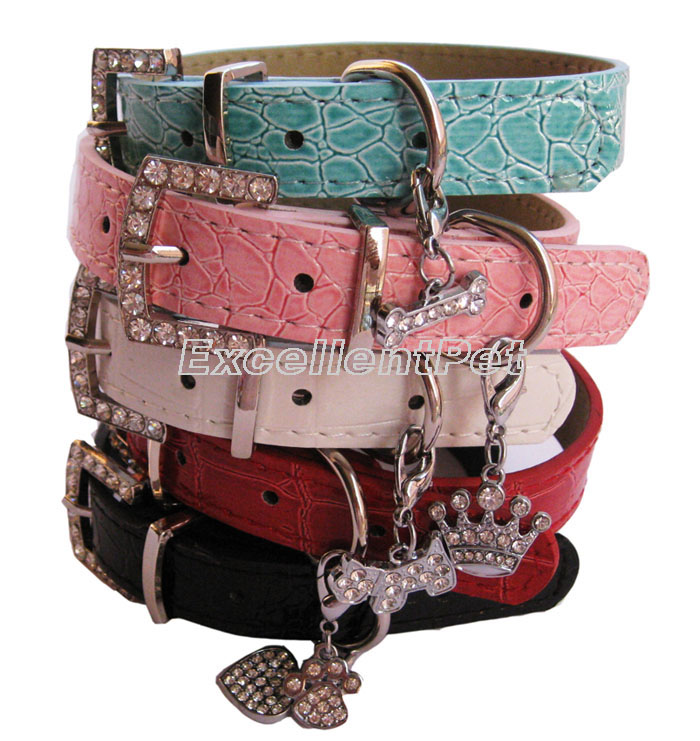 Sell Fashion pet collar crystal pendant (Free) pet accessory
