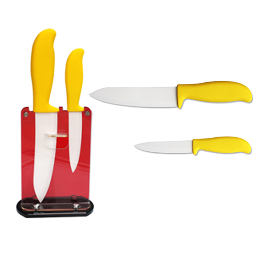 Ceramic Knife Set With Acryl Block