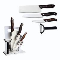 Ceramic Knife Set With Acryl Block
