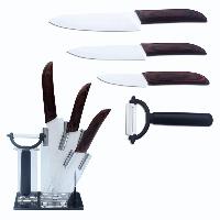 Ceramic Knife Set With Acryl Block