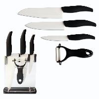 Ceramic Knife Set With Acryl Block