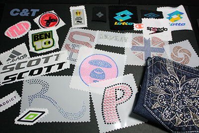 Heat Transfer Label & Rhinestones Studs