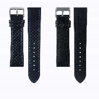 Calf Embossed Carbon Fibre Pattern Watch Band