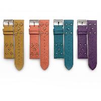 Calf Leather Flower Pattern Replacement Strap