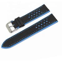 Three Layered Caoutchouc Water Resistant Calf Leather Watch Straps