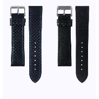 Calf Embossed Carbon Fibre Pattern Watch Strap