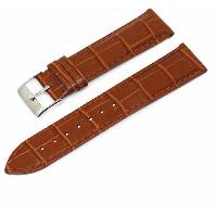 Matt Calf Embossed Alligator Grain Leather Watch Strap