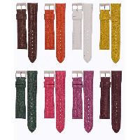 Shiny Calf Embossed Alligator Grain Pattern Watch Straps