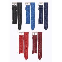 Semi Mat Calf Embossed Crocodile Grain Watch Straps