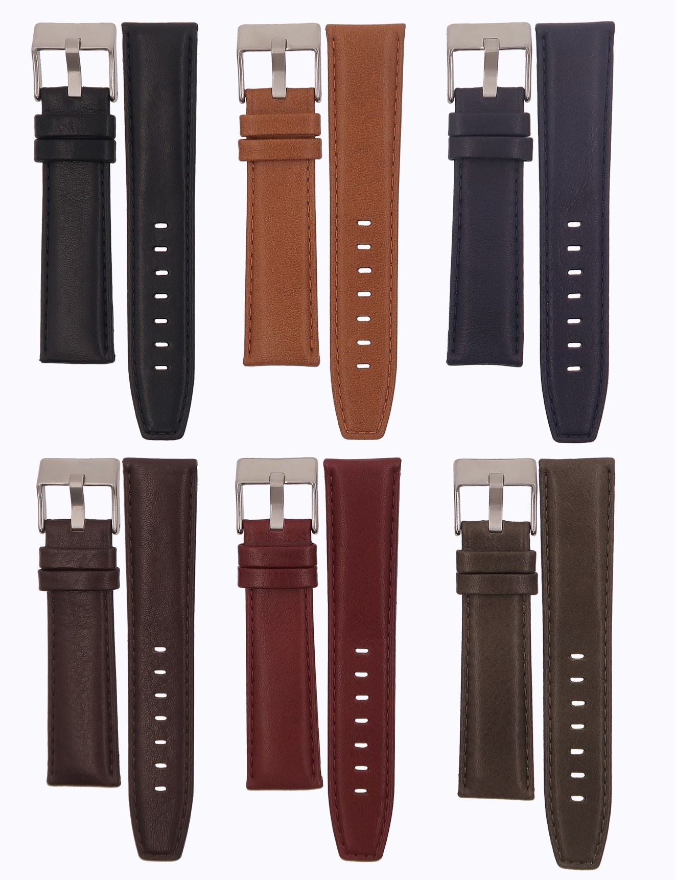 Soft Calf Grain Leather Watch Strap