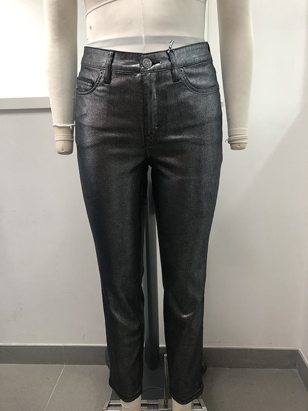 Metallic Denim High Rise