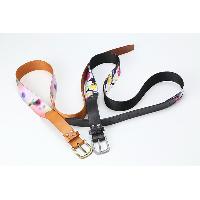 Webbing Belt with Leather