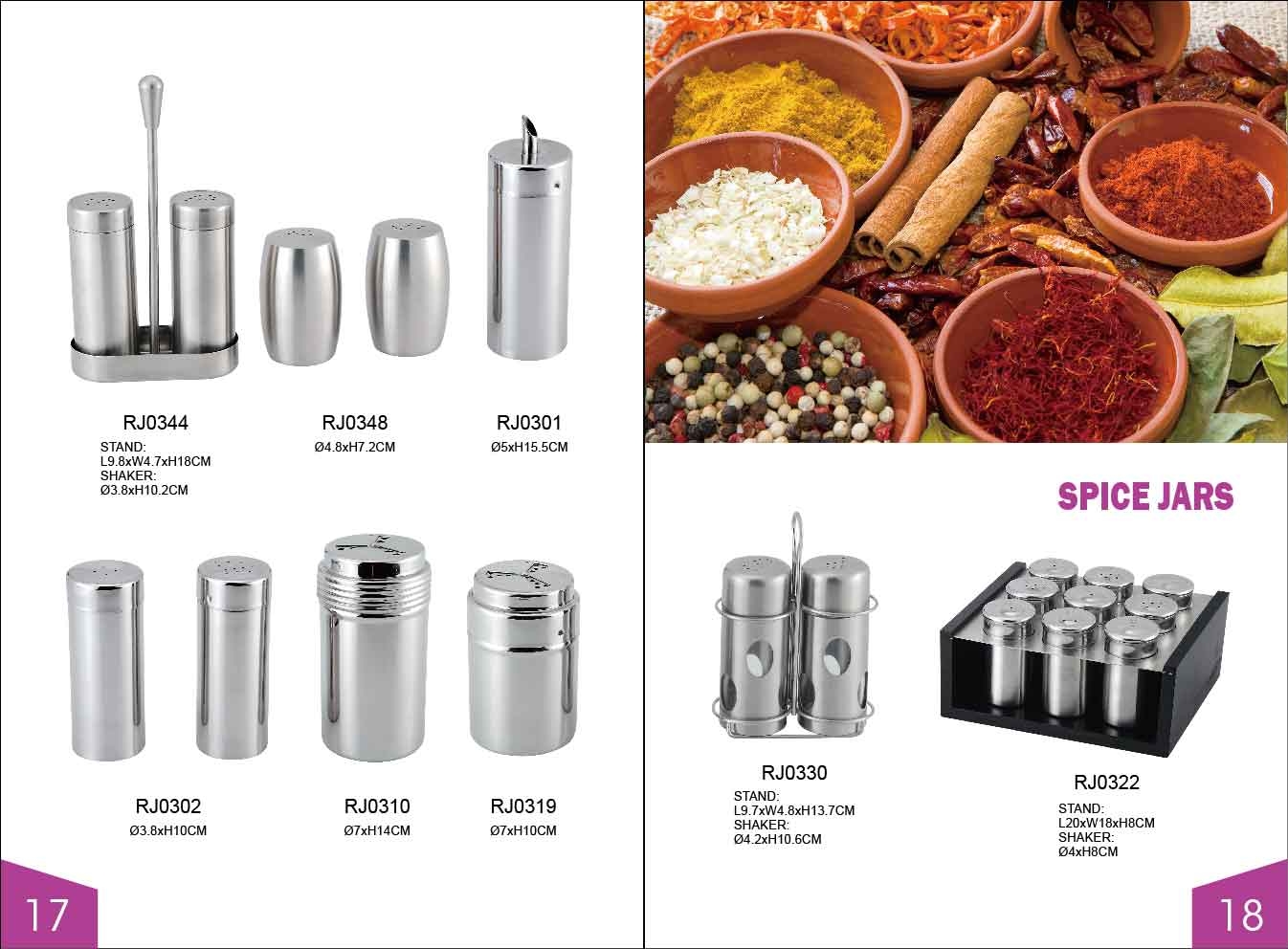 Stainless Steel Spice Jars