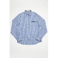 Cotton Blue Checked Long Sleeves Shirt (osh338001(