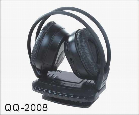 Qq2008 Tv&pc Wireless Headphone With Fm Radio For Mp3 Pc Tv Cd/wireless Headset With Microphone