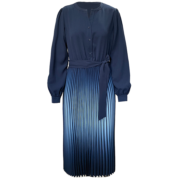 Ladies Long Pleats Dress