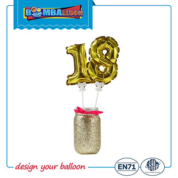5inch Number Self Inflating Balloons