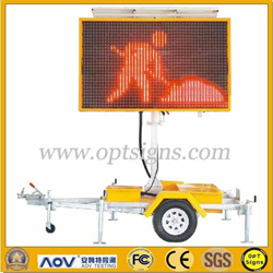 Solar Powered Led Trailer Mounted Vms B Size