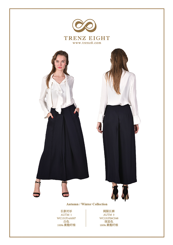 Draped Shirt, Pant with Pleats