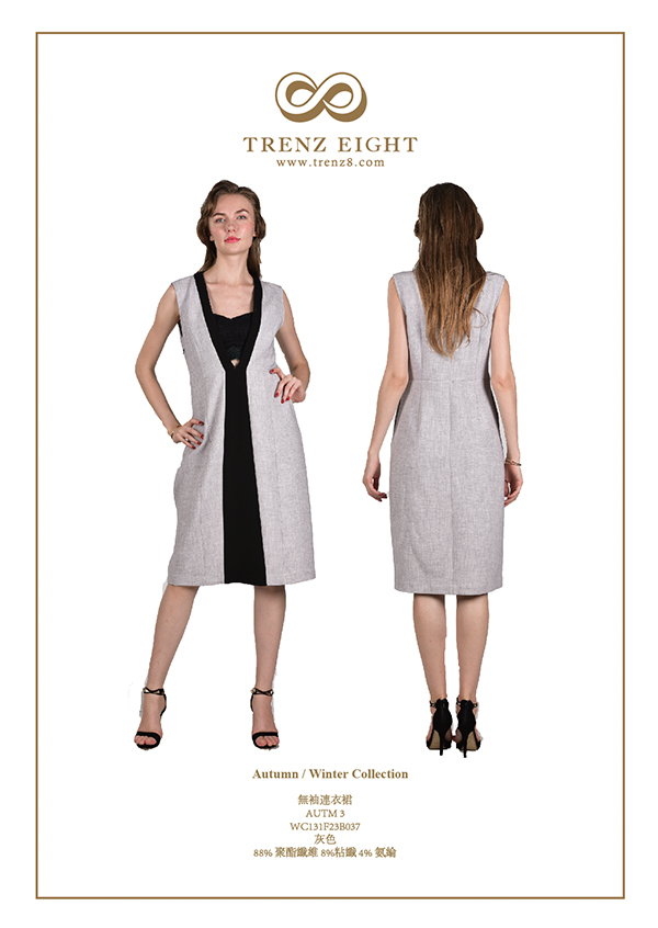 Staight Dress with Geometric Detail