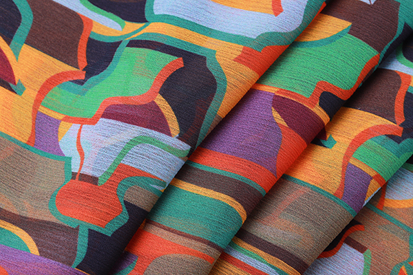 Digital Print Recycled Polyester Crinkle GGT