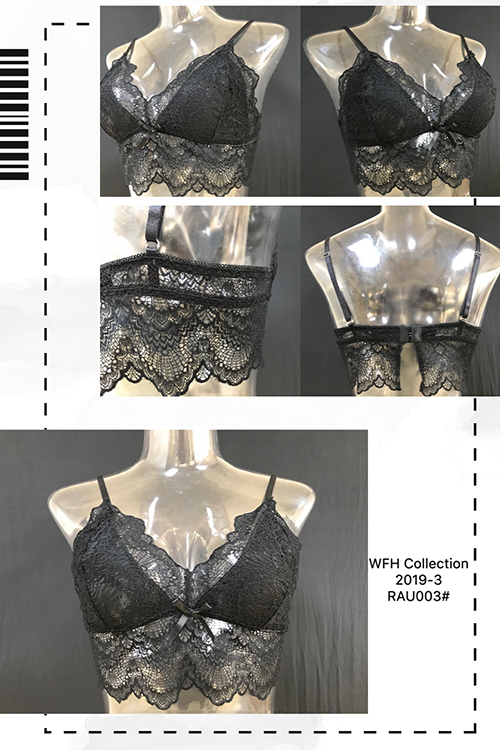 Lace Overlay Triangle Bra