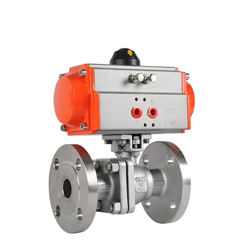 Two Way Pneumatic Ball Control Valve, F316, F304, 1/2-8 Inch
