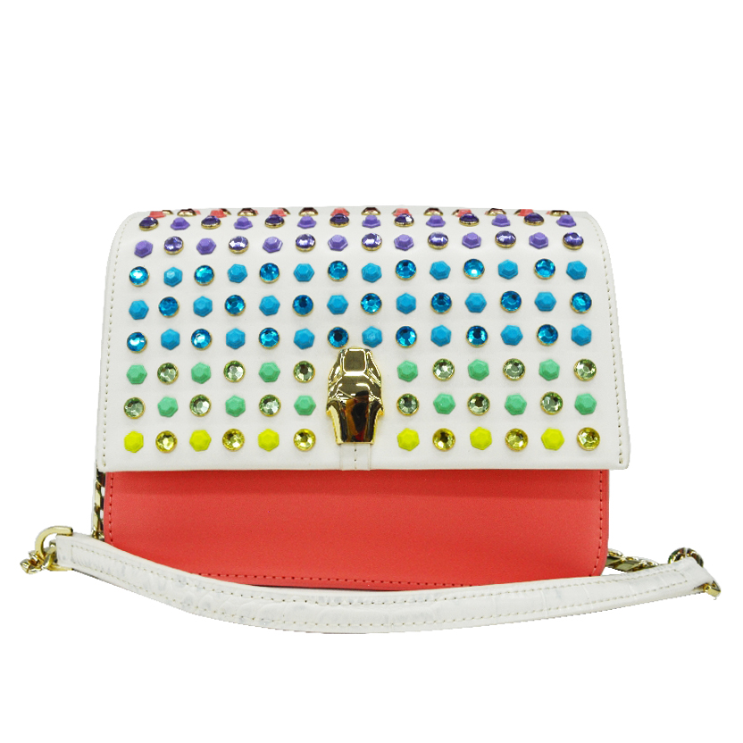 Color studded crossbody