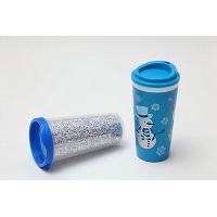 16oz Diamond Pattern Double Wall Tumbler Double Wall Clear Tumbler with straw and lid