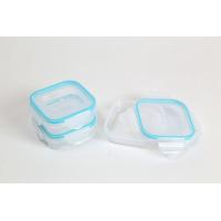 Plastic Square Storage Box with Seal and Lock(185 ml)