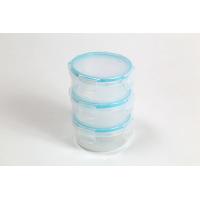 Plastic Round Storage Box with Seal and Lock(220 ml)