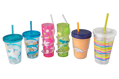Assorted Kid's Tumbler Wit Straw
