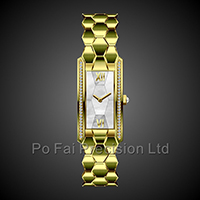 Customized Stainless Steel Swiss Quartz Movement Diamond Women Watches
