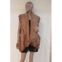 Fringed Brown Cardigan
