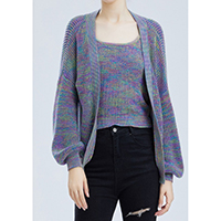  inchesDaria inches Women Cotton Space-dyed Knitted Cardigan